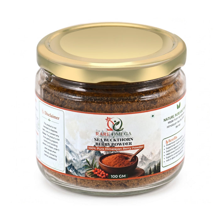 Rare Omega 100% Pure Himalayan Sea Buckthorn Berry Powder (100g)