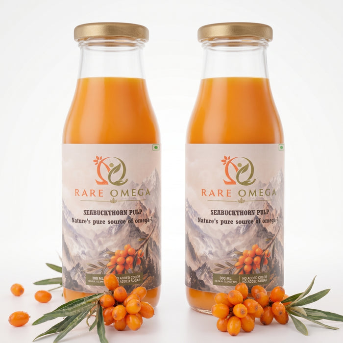 Rare Omega Pure Himalayan Sea Buckthorn Pulp (300ml x 2) – Twin Value Pack